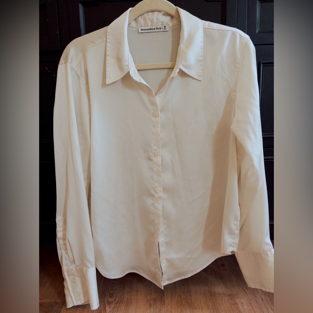 Abercrombie Long Sleeve Satin Button Up